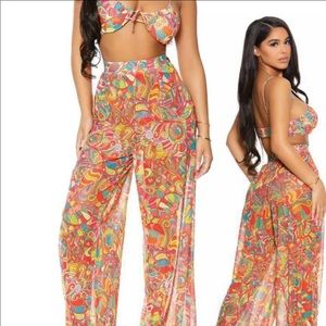 Covered Palazzo Pool Pants